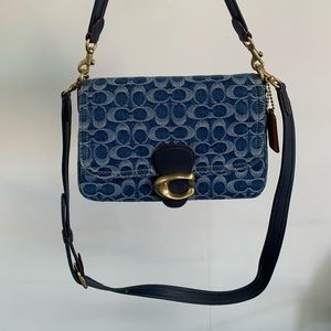 Brand new, never used Coach Tabby Denim Logo Shoulder bag.